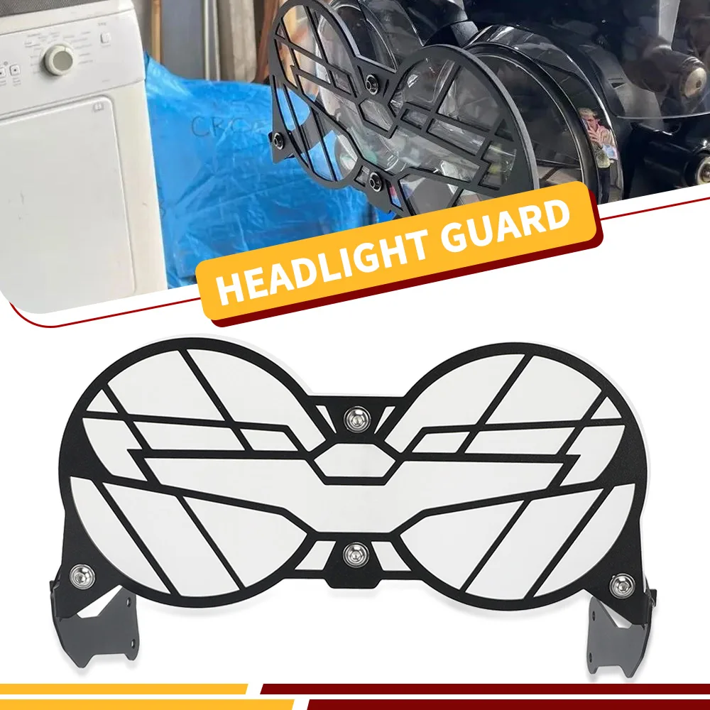 

For Moto Guzzi V85 TT V 85 TT 2019-2021 V85TT 2023 2022 Motorcycle Folding Headlight Head Light Guard Double Protection Cover