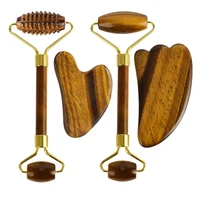 Set de Rodillo de Ojo de Tigre y Gua Sha