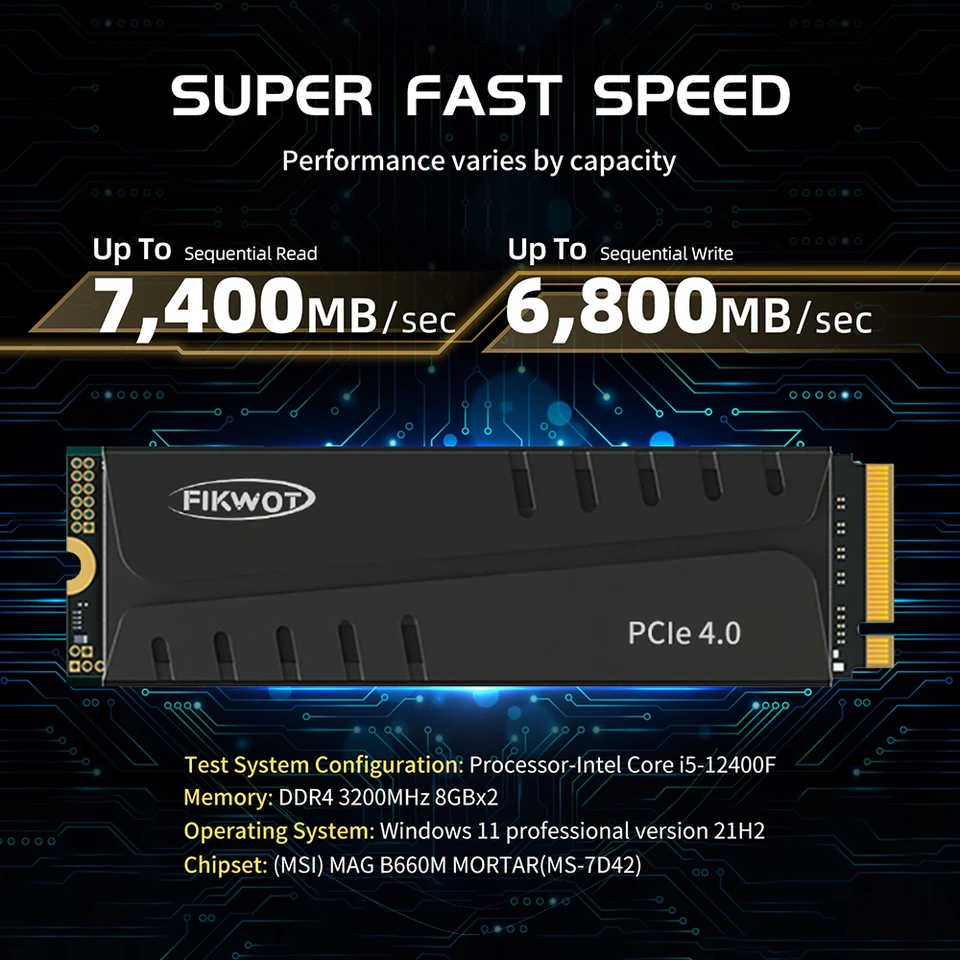 Fikwot-デスクトップ用の内部ソリッドステートドライブ、fn970 ssd