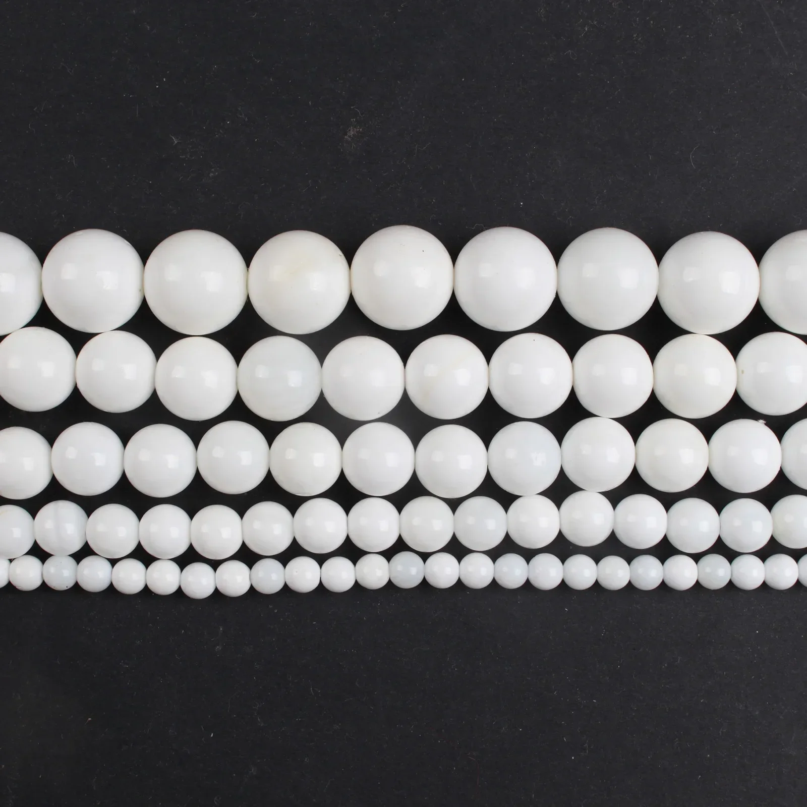 Natural Shell Beads White Tridacna Shell Beads Smooth Round Loose Beads 4 6 8 10 12mm For Bracelets Necklace Diy Jewelry Making