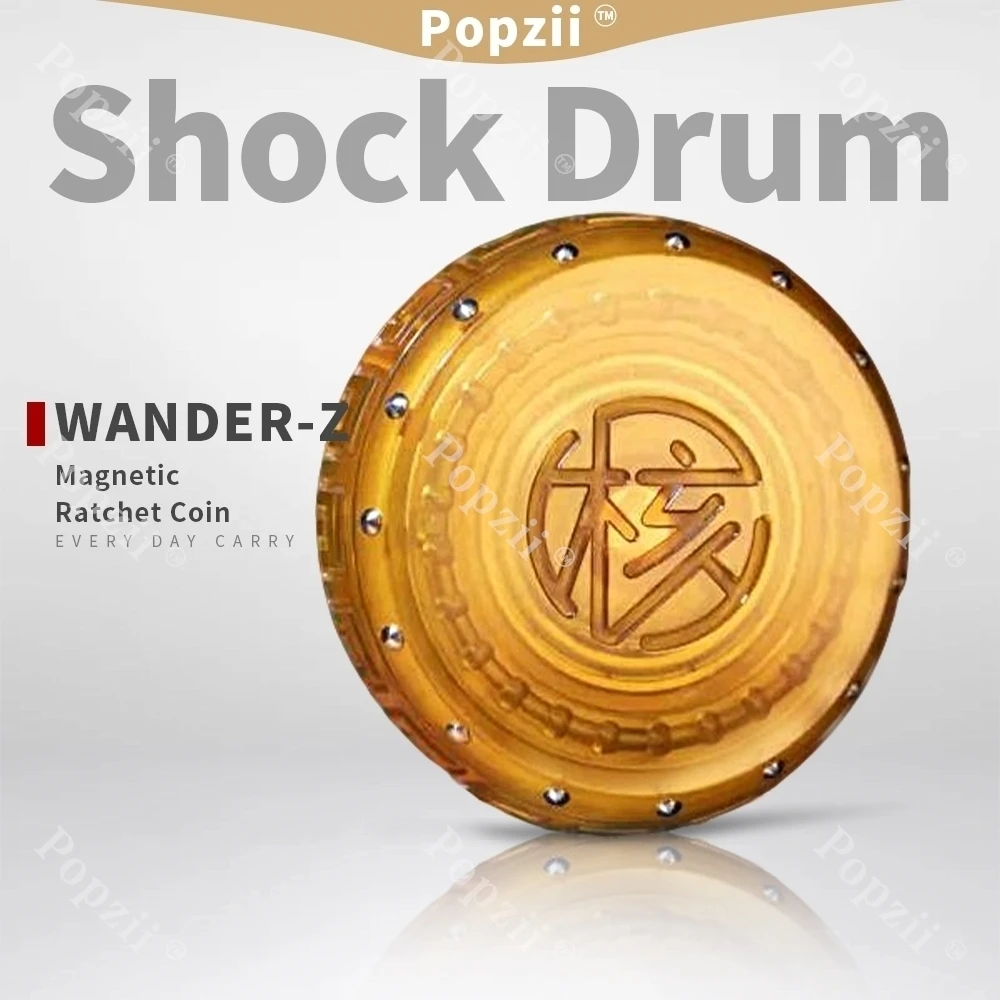 WANDER Z tambour de choc EDC, pièce de monnaie à cliquet magnétique, Fidget Spinner, gyroscope du bout des doigts, ornement de Table, jouets d'anxiété