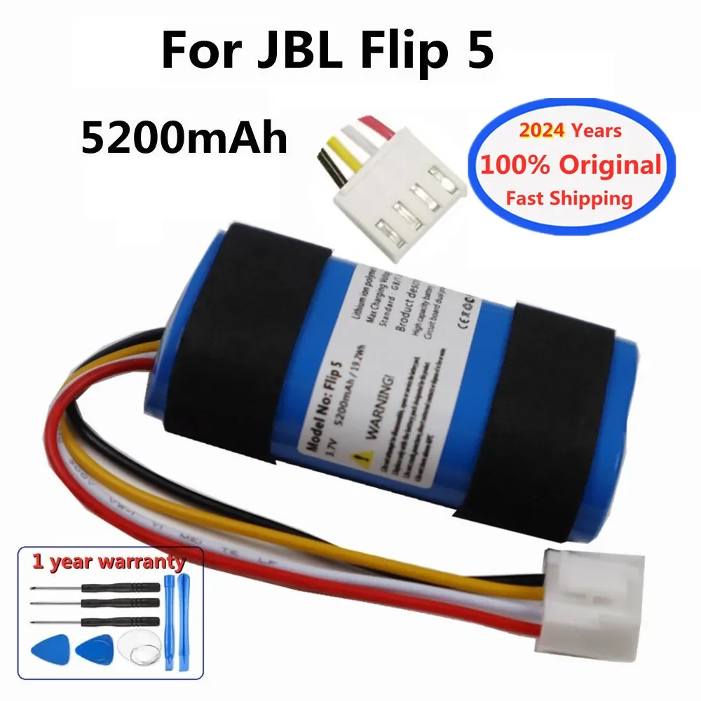 2024 Years 100% Original Bluetooth Speaker Battery For JBL Flip 5 Flip5 5200mAh Player Loudspeaker Battery Bateria Batteries