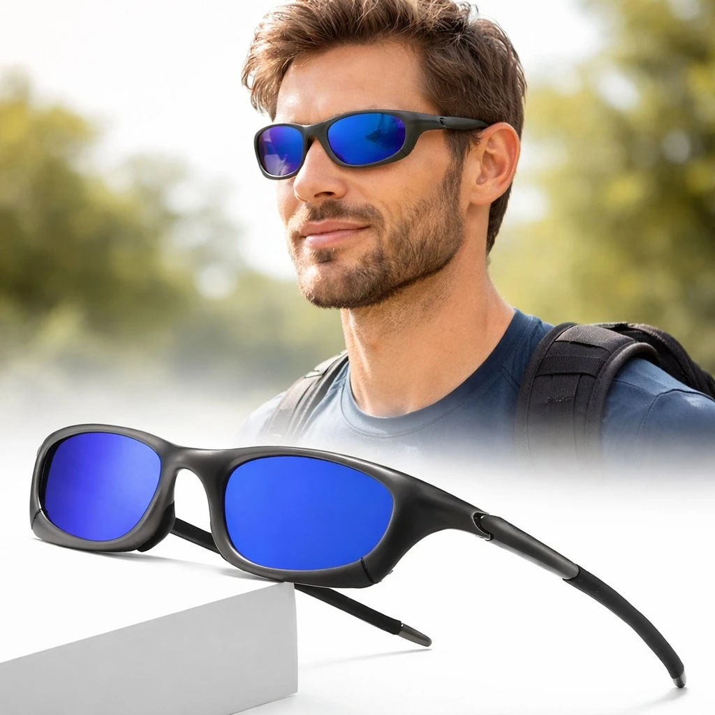 

Unisex Square Gunmetal Polarized Sunglasses UV400 Outdoor Sports Cycling Driving Fishing Travel Party Fashion Eyewear