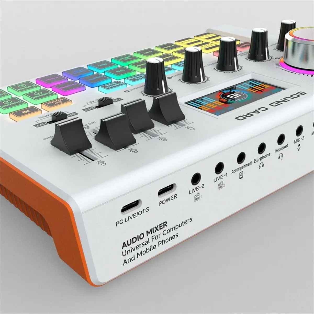 618 Mega Sale External Live Sound Card, Audio Mixer Board, for Live Streaming Music Recording Karaoke Singing Gaming Y300