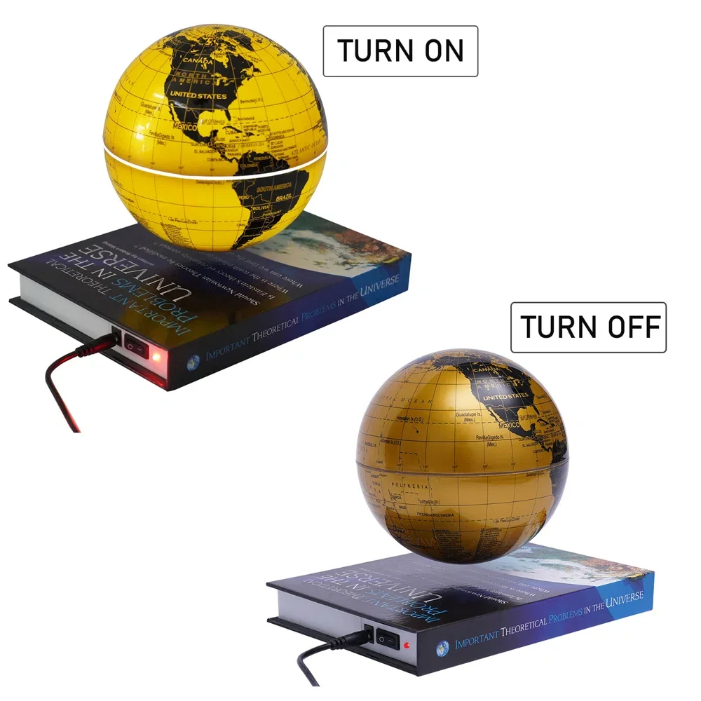 Creatieve Drijvende Magnetische Levitatie Boekvorm Wereldbol Roterende Cadeau Voor Kinderen 360 Graden Zwevende Globe Huisdecoratie