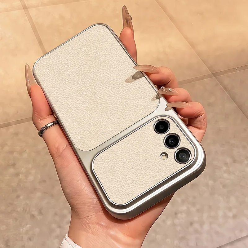 Case For Samsung S26 Ultra A57 A37 S25 S24 S23 Luxury Lychee Leather Soft Shockproof Case Galaxy A56 A35 A27 A26 A17 A07 Covers view 2