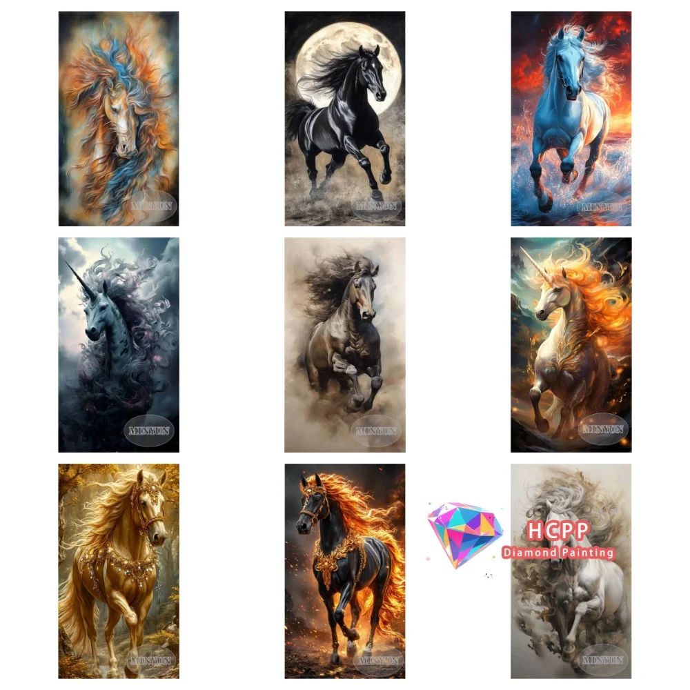 Horse Unicorn Diamond Painting Kit Square Round Diamond 5D DIY Mosaic Cross Embroidery Handmade Art Adult Unique Gift Home Decor