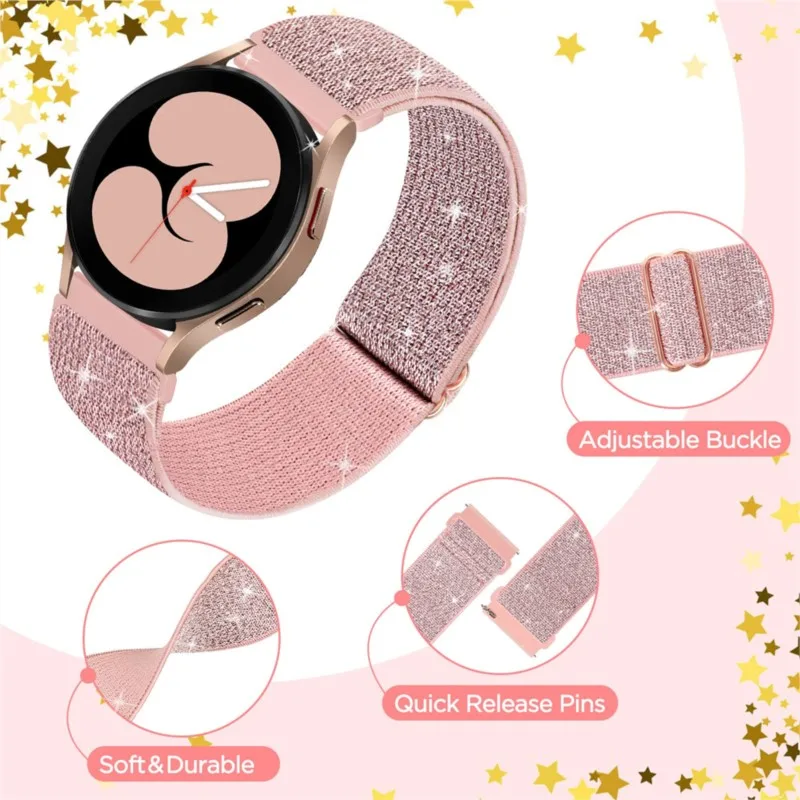 Эластичный ремешок 20 мм 22 мм для Samsung Galaxy Watch 6 5 pro 3 4 classic/Active 2 Богемный блестящий браслет Pride Huawei GT 3-2-e Band