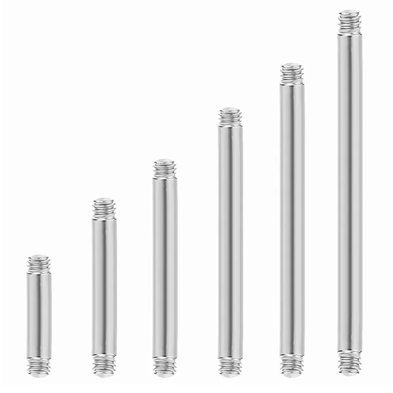 10PCS 4-42mm 316L Chirurgenstahl Gerade Piercing Barbell Zunge Ring Ersatz Zubehör Ohr Helix Piercing schmuck 14/16G – Detail 8