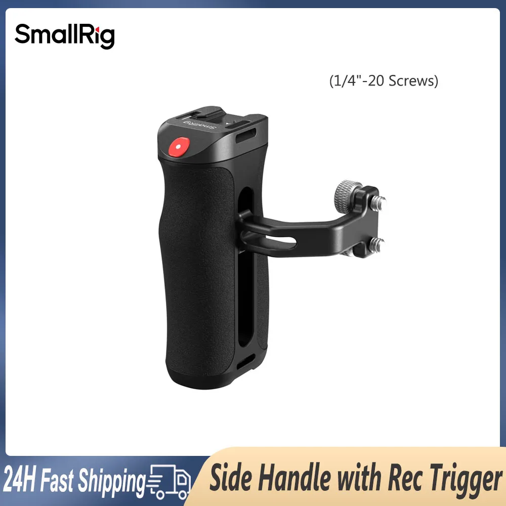 

SmallRig Universal Camera Cage Left /Right Side Handle with Rec Trigger for Sony Canon Nikon fuji Handle Grip Cold Shoe 1/4"-20