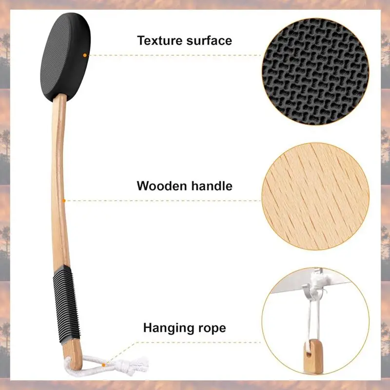 أداة توزيع الغسول الخلفي تريند 2025 بمقبض طويل ووسادات واحدة قابلة للاستبدال، مثالية للشباب وكبار السن باللون الأسود. #5