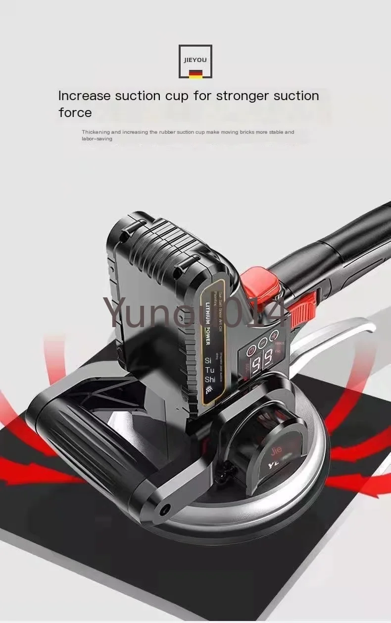 Multifunctional Digital Display Tiling Machine, Tiles Vibrator, Aluminum, Rubber Bottom, Suction Cup, Floor Leveling Tool, 220V