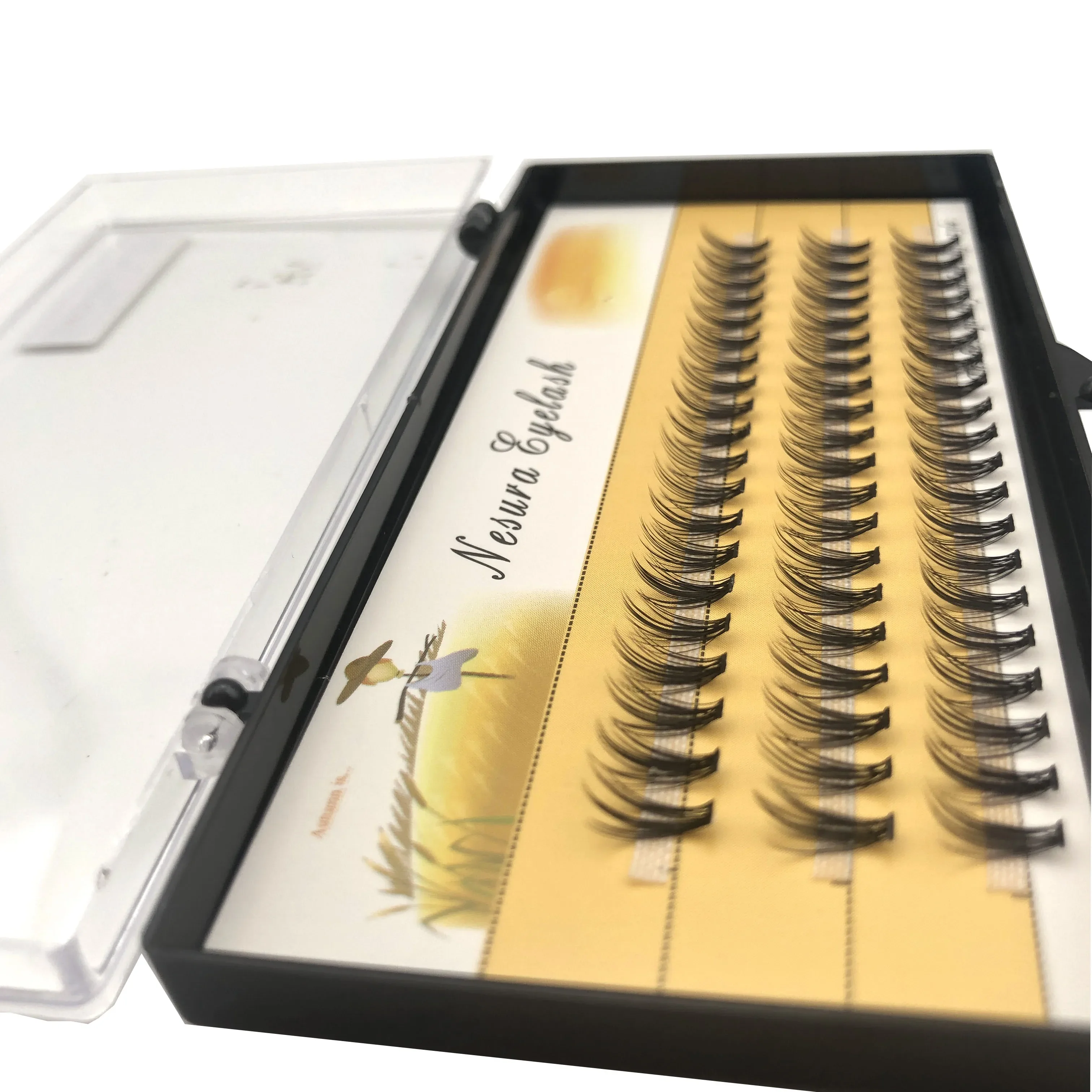 20/30D/40D extension eyelashes,1 box/60 clustes individual eyelashes, Natural Thick False Eyelashes, Individual Eyelash Bunche