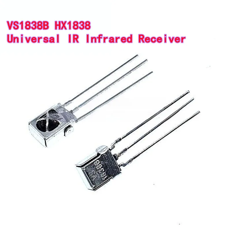 10PCS VS1838B HX1838 Universal IR Infrared Receiver Head VS1838B HX1838 Receiver Tube with Shielding