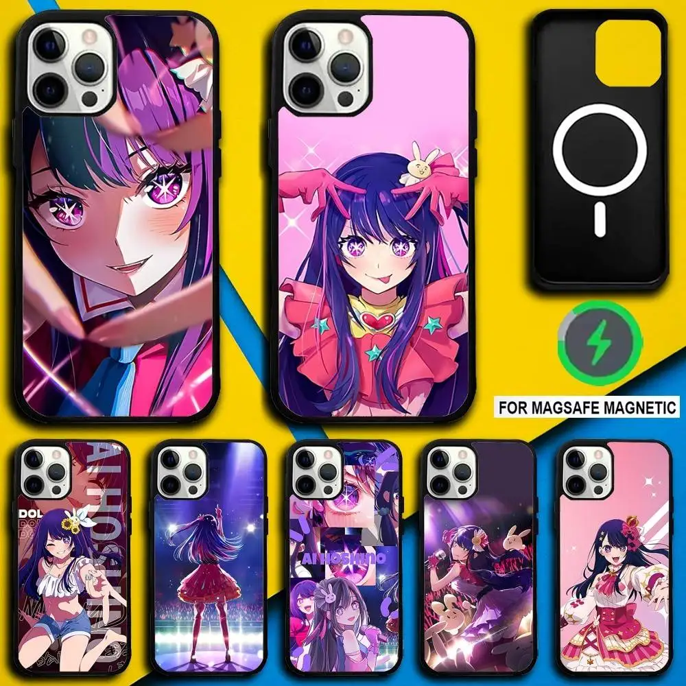 

Oshi no Ko Ai H-Hoshino Phone Case For iPhone 16,15,14,13,12,11,Pro,Max,Plus,Mini,SE4,E Magnetic Magsafe Wireless Charging