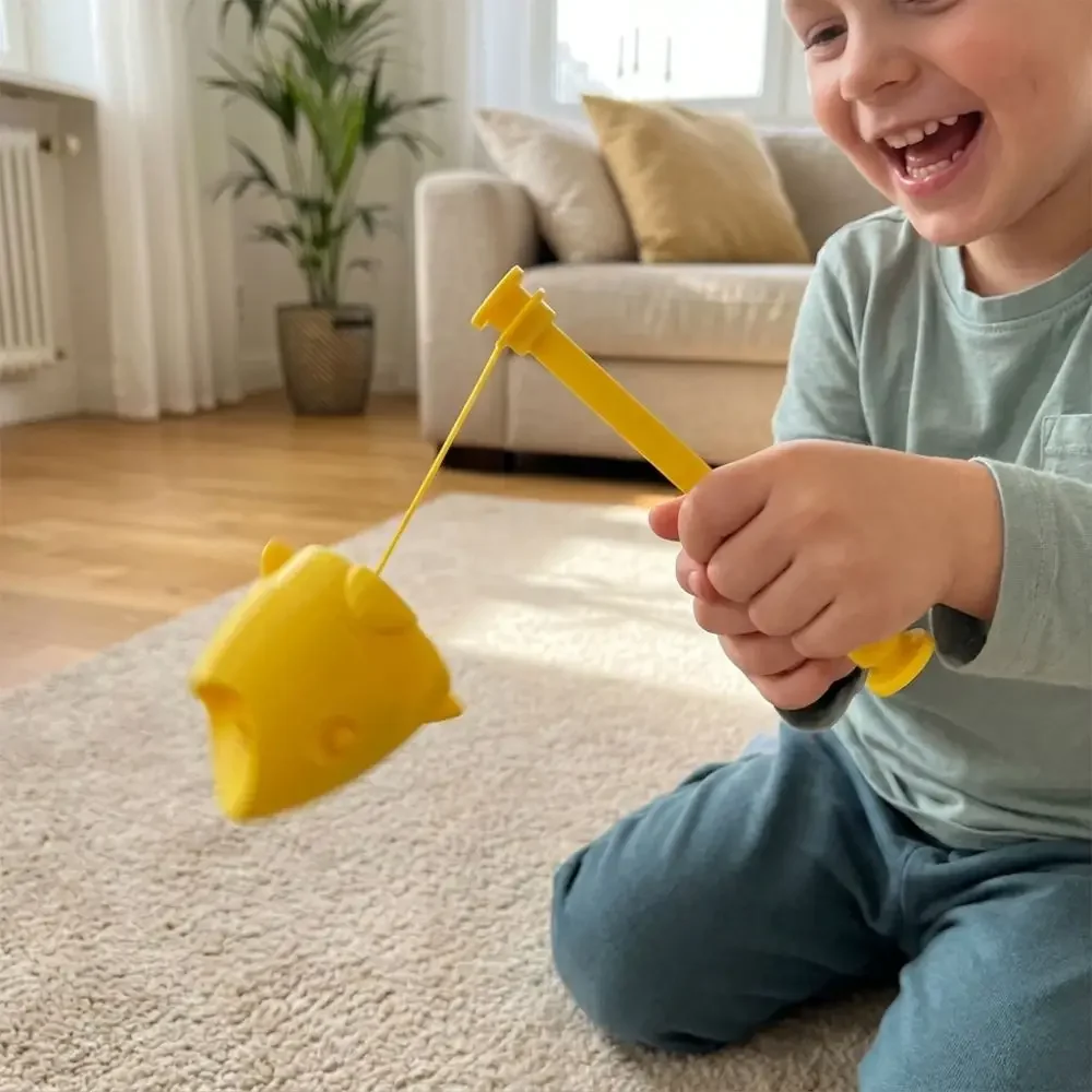 3D‑Printed Bamboo Cicada Fish Traditional Hand‑Driven Big‑mouth Fish Shake Sound‑Making Plastic Hand‑Spin Fun Play