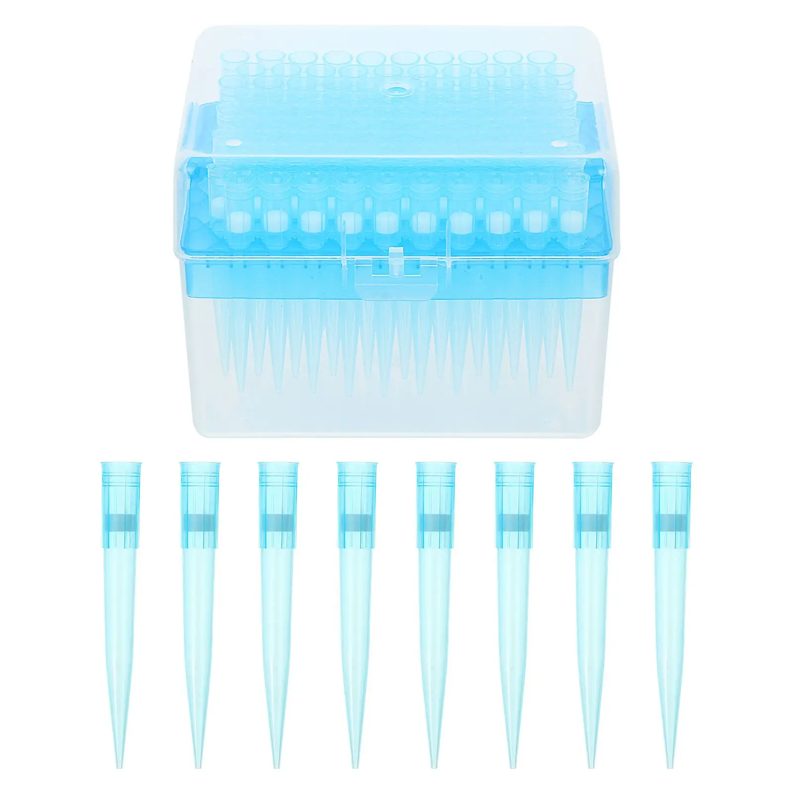 100Pcs Disposable Pipette Tips High Transparency Ergonomic Design for Laboratory Analysis Scientific Experiment Plastic Suction