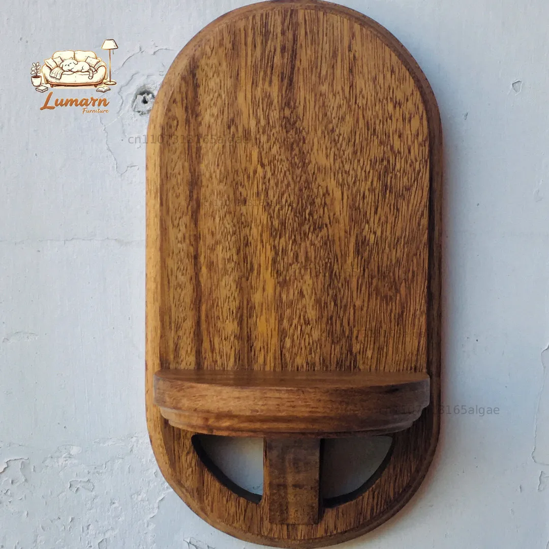 Vintage style solid wood black gold sandalwood wall hanging