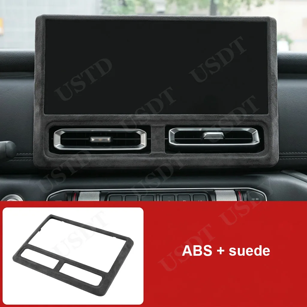 Geschikt voor BAIC 212 T01 2026 2027: zwarte stuurwielbekleding van suède, beschermkap voor de pookknop en beschermsticker voor de deurklink.