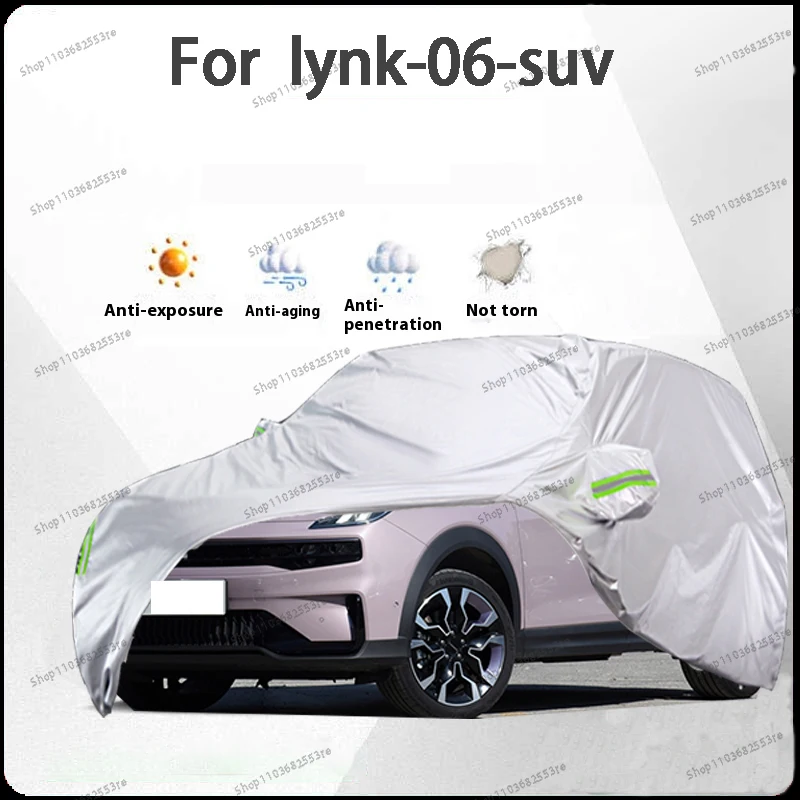 

Чехол для автомобиля Lynk 06 Fit — водонепроницаемый, пылезащитный, солнцезащитный козырек (УФ), снегозащитный | Серебряное полное покрытие с защитой в течение всего дня