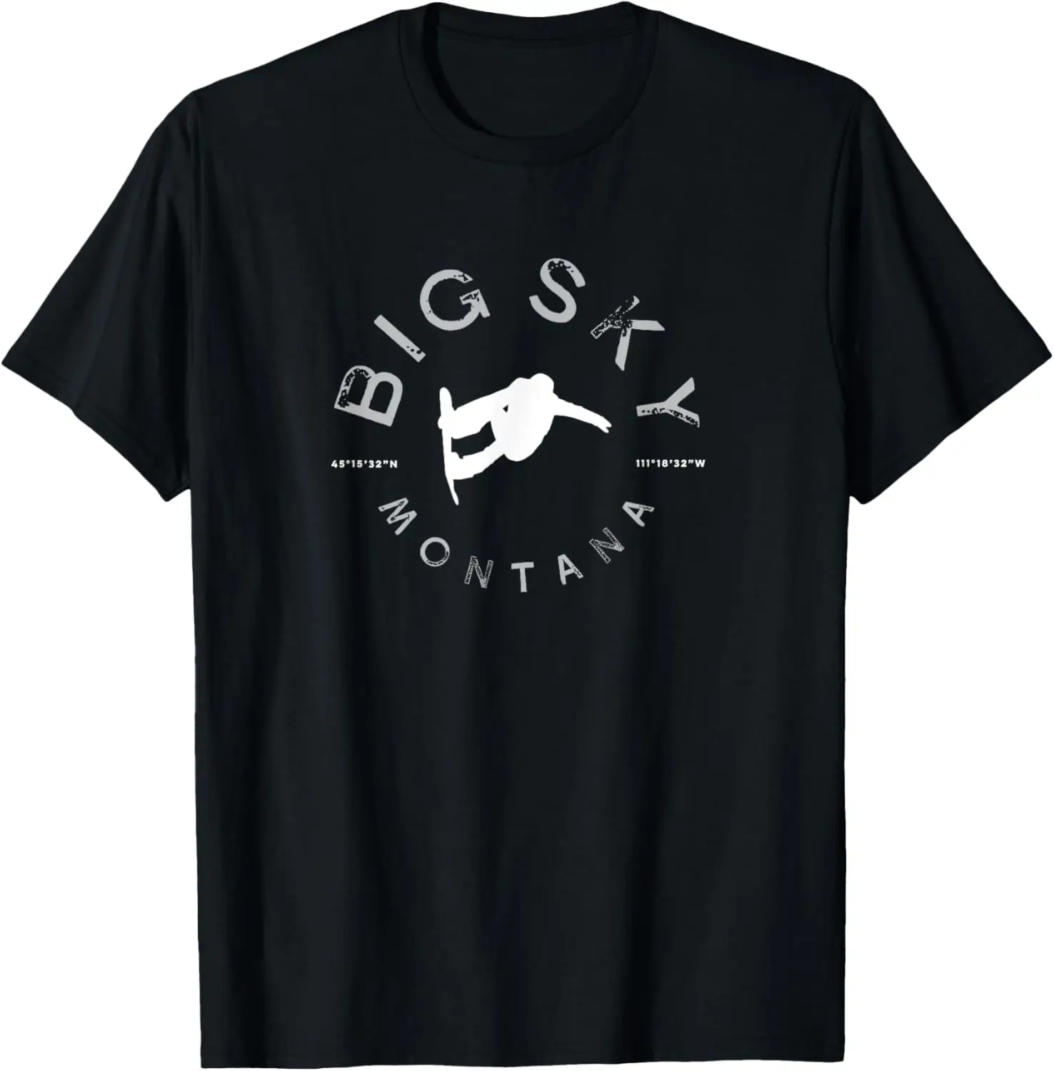 Big Sky Montana Graphic Vintage Snowboarding T-Shirt