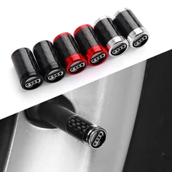 4PCS Carbon Fiber Metal Car Badge Wheel Tires Valve Caps Accessories for Audi S A3 A4 B8 8P 8V A6 C7 A5 Q5 B7 B6 B9 Q7 A1 A7 Q3