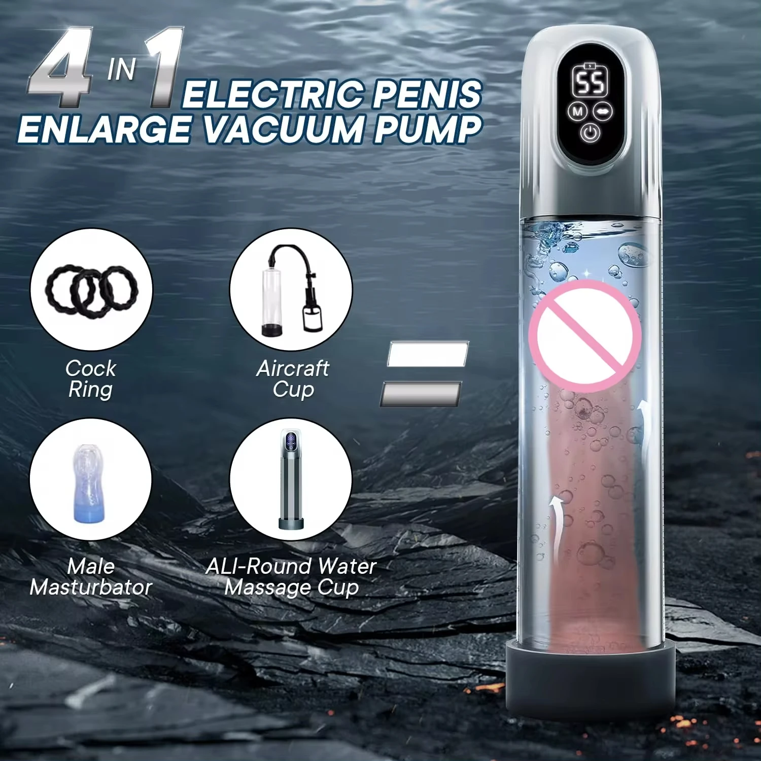 

Genital Male Sex Dick Cock Pump for Penis Enlarge Penis Extension Tool Extender Enlargement Vacuum Electric Stretch Stretching