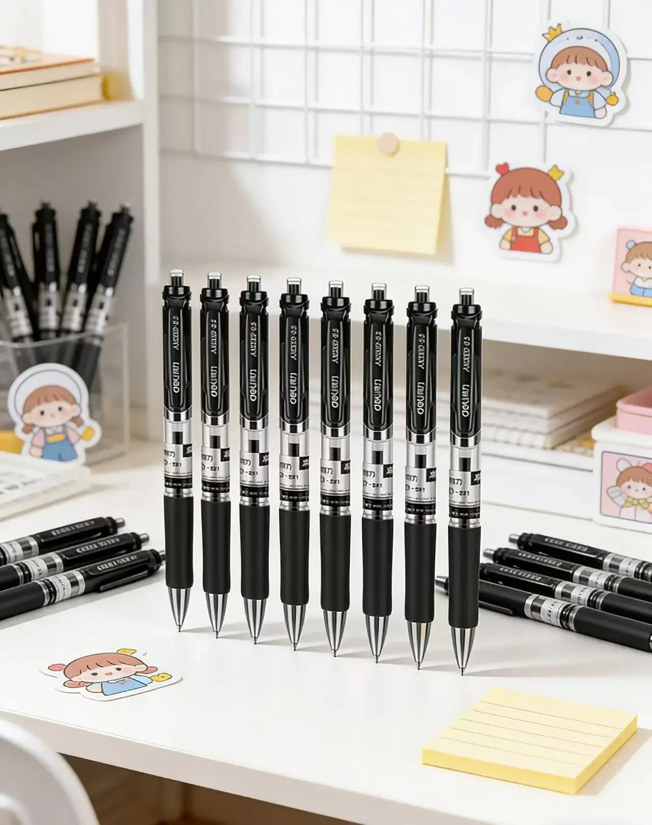 

Deli S01 0.5mm Black Retractable Gel Pen Bullet Tip Smooth Writing Office Student Stationery