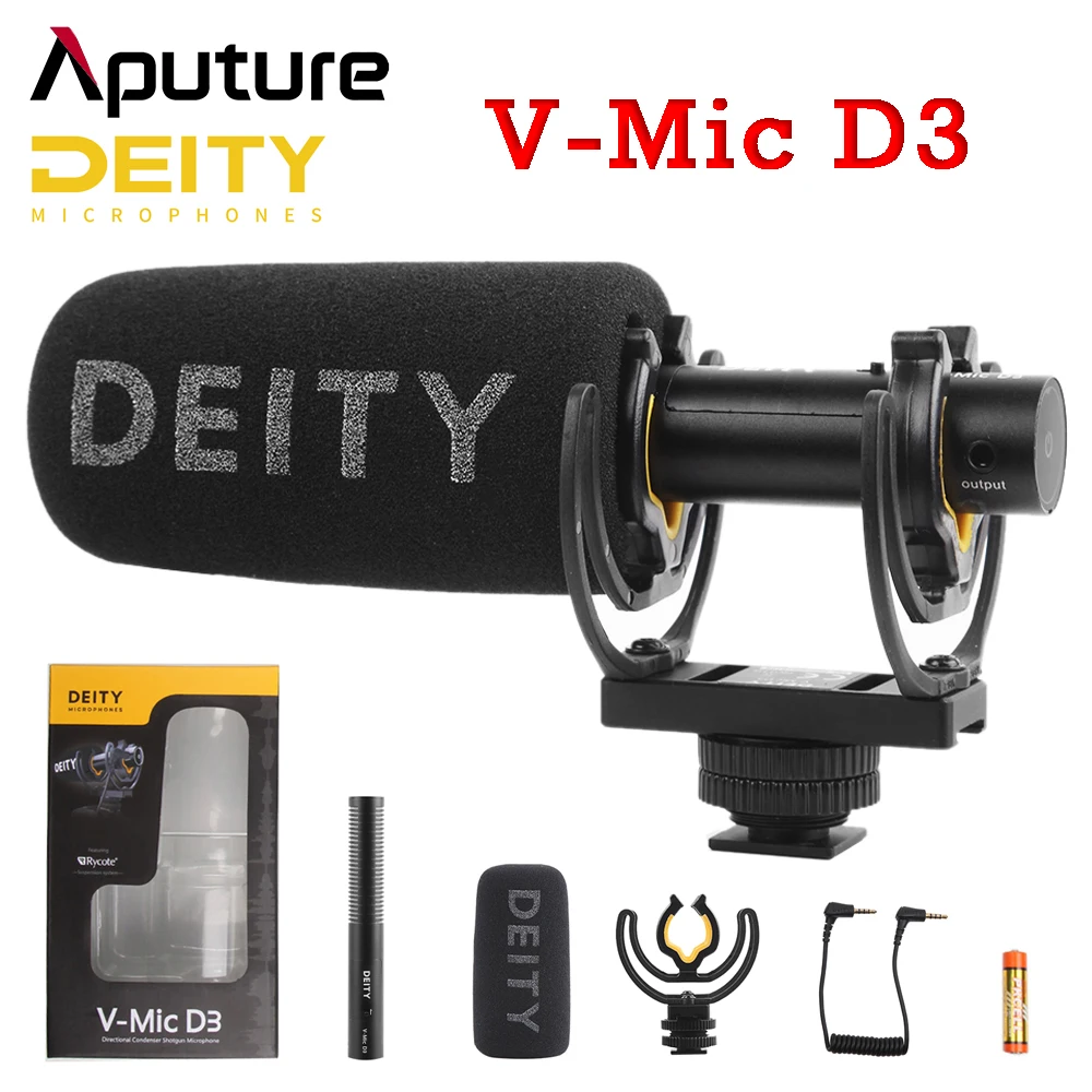 

Deity V-Mic D3 Video Studio Super-Cardioid Directional Shotgun Microphone Off-axis Performance Low Distortion for DSLR Camcorder