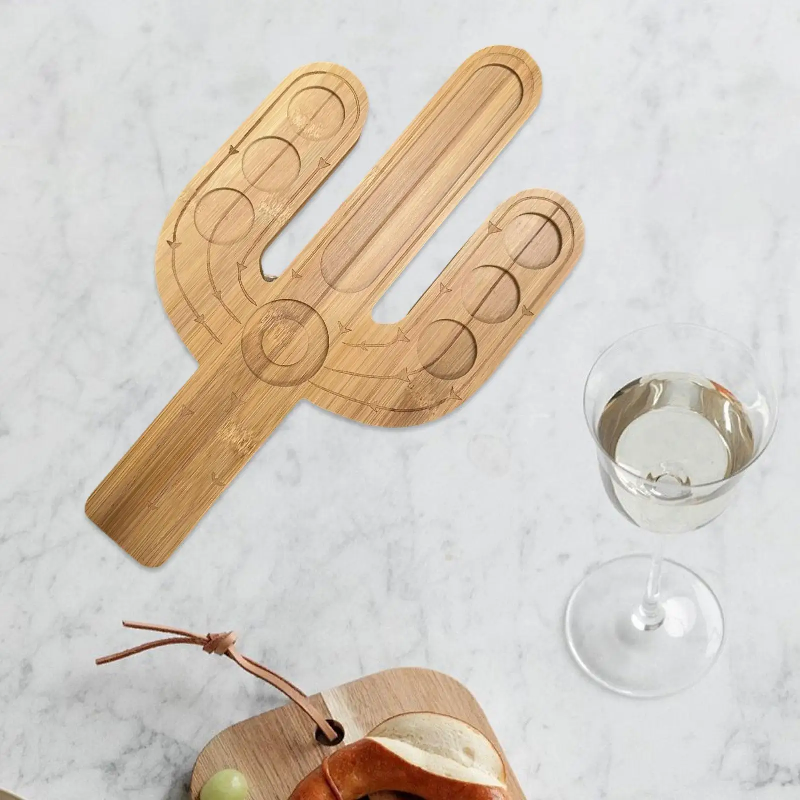 

Glasses Holder Wooden Tray Glasses Serving Tray Board for Holiday Wedding