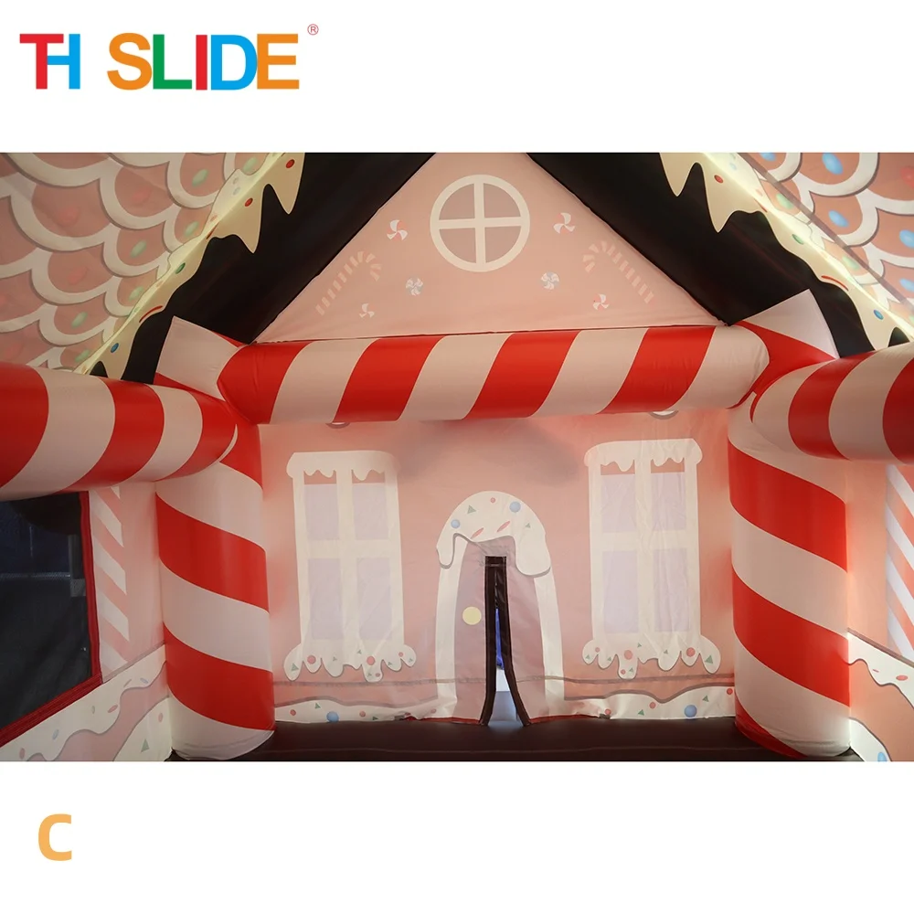 Christmas inflatable jumper house commercial PVC gingerbread bouncer house for party