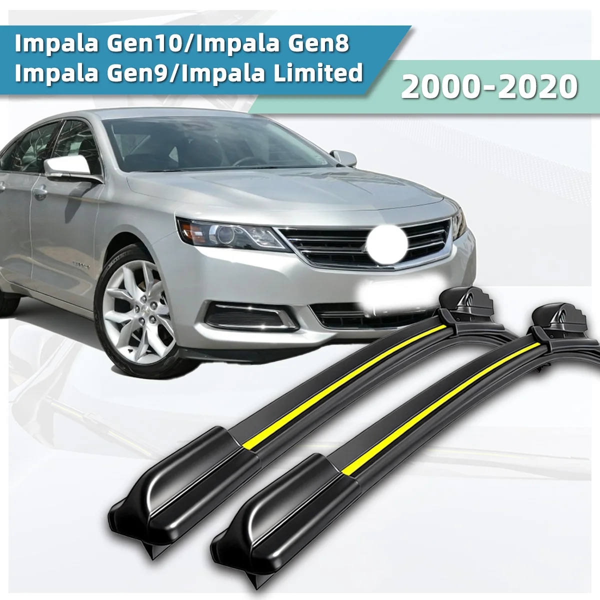 

Щетки стеклоочистителя бескаркасные бесшумные для Chevrolet Impala Gen10/Impala Gen8/Impala Gen9/Impala Limited (2000-2020)