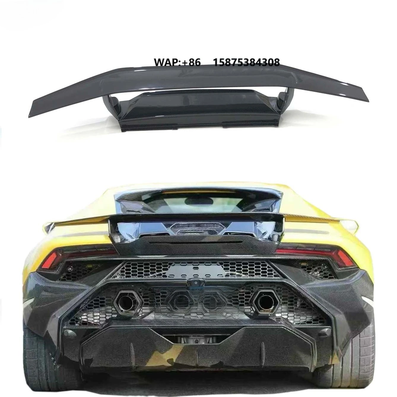 

New T Style Carbon Fiber Rear Trunk Spoiler for Huracan LP610/LP580 EVO (Carbon Black High Quality)