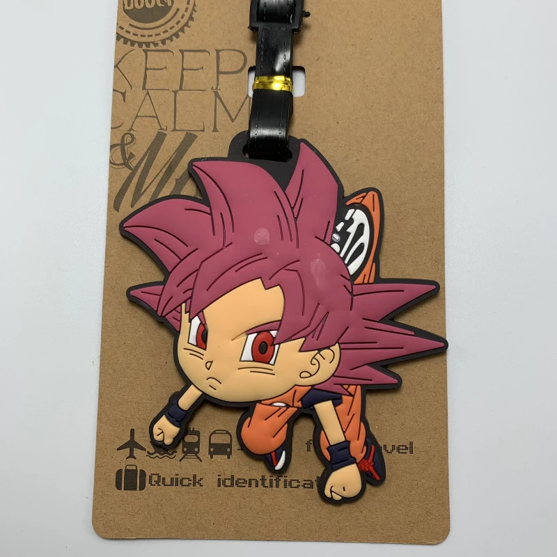 dragon ball anime cartoon Goku Majin Buu Vegeta luggage tag travel check-in cute standing tag boarding pass men Japanese style