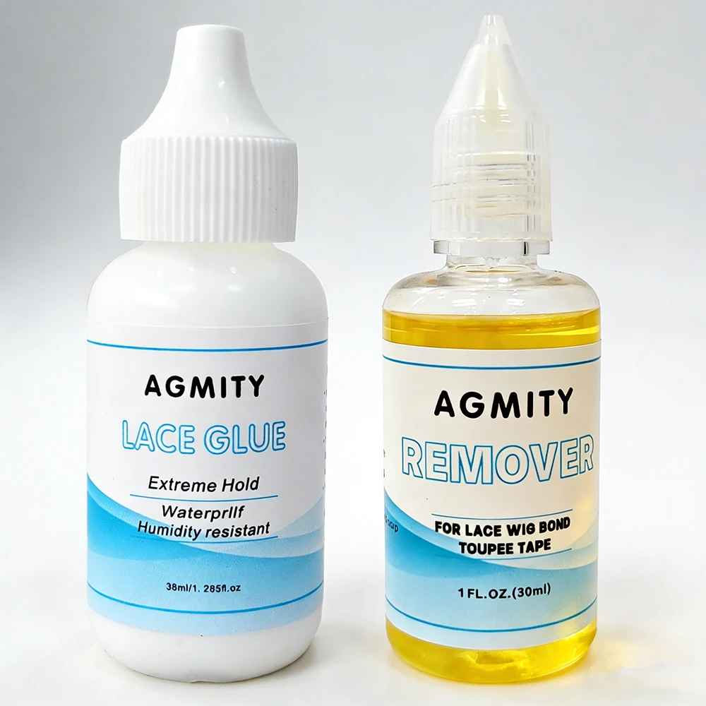 Lace Wig Glue & Remover Set Waterproof Strong Hold Sweatproof Skin-Safe Quick Remove Adhesive Residue For Lace Front Wig Install