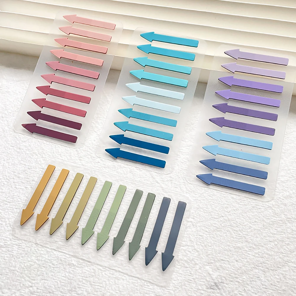 200 Sheets Transparent Fluorescent Index Tabs PET Arrow Flags Sticky Note for Page Marker Planner Stickers Office School