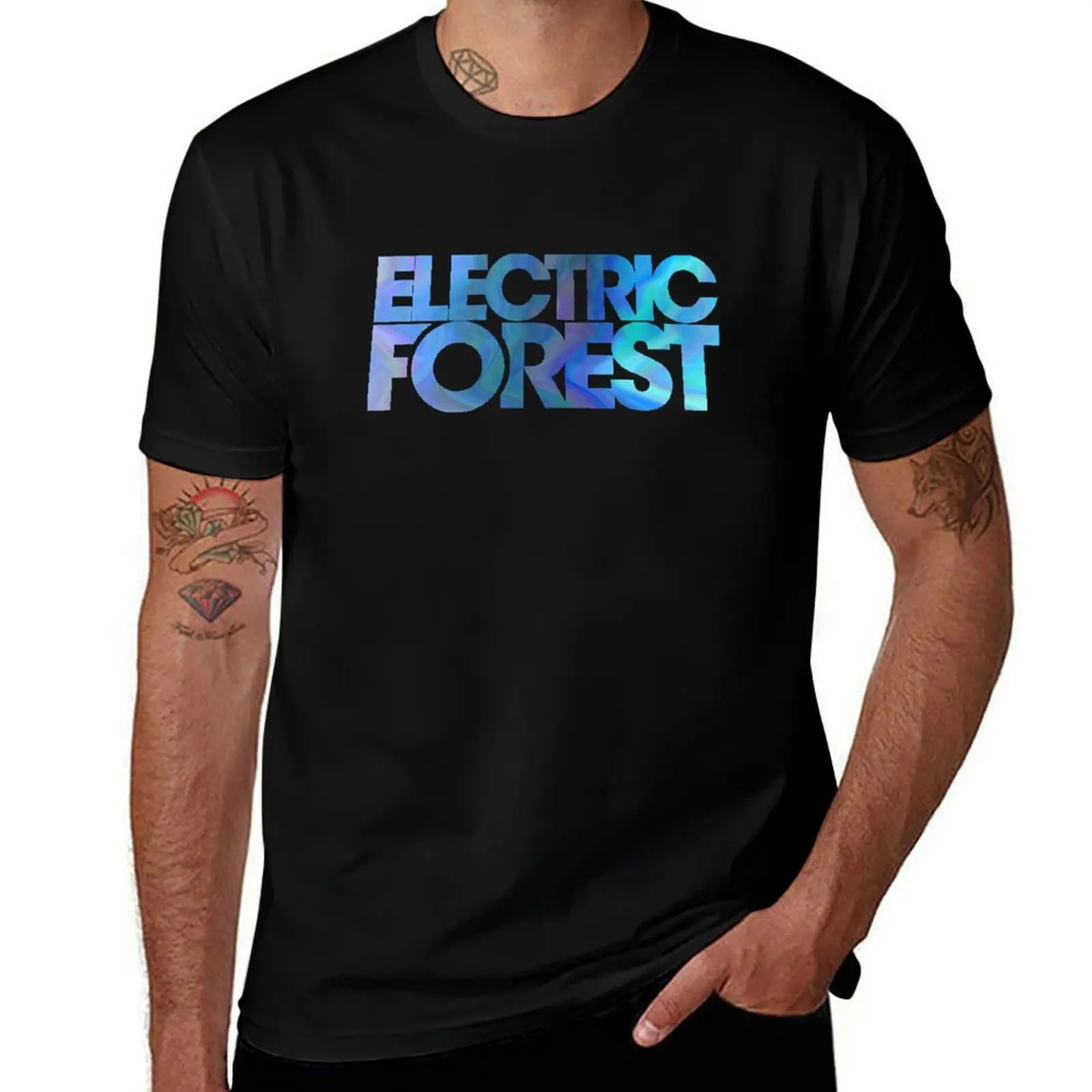 

shirts shirt cotton Logo Forest 100% t T-Shirt for man man t cotton t shirt Electric