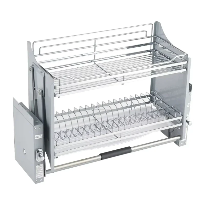 

Kitchen High Storage Laid Basket Drop Hydraulic Buffer Board Lift Flat Basket Cabinet