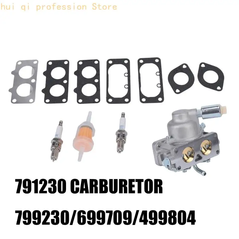 791230 799230 Vergaser-Bausatz mit Metallgehäuse, 2 kreisförmigen Bohrungen, 7 Dichtungen, 2 Motorwartungsteilen und Filter für – Detail 6