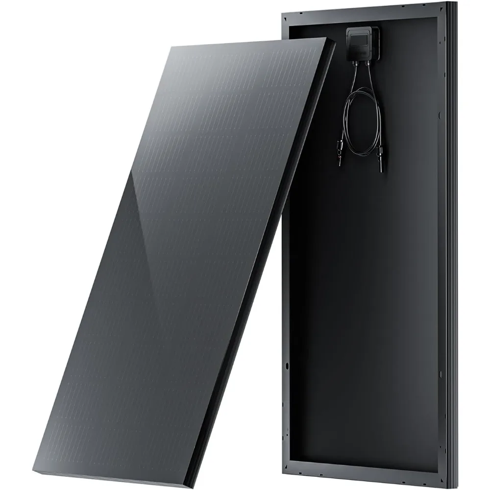 

100 Watt Solar Panels, 12/24V with Full-Screen Design & Maintenance-Free, 25% High-Efficiency Monocrystalline