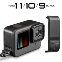 Flip Battery Side Cover for GoPro Hero 11 10 9 Black Removable Battery Door Lid Replacement Charging Case Port Go Pro Accessorie