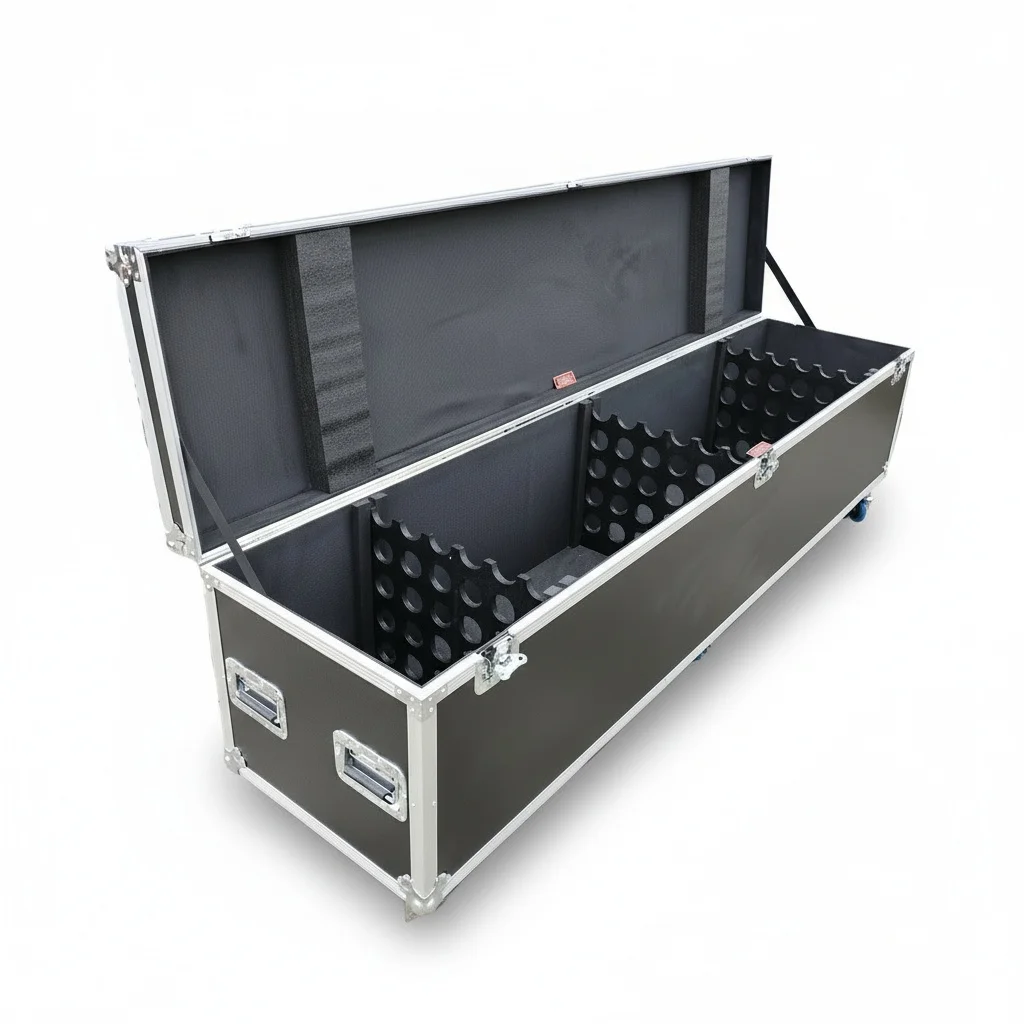ATA Flight Case,12mm Plywood Pipe and Drape Case,fit for 30pcs 2.4m/8ft Upright and Crossbar,Heavy Duty Equipment Transport Case