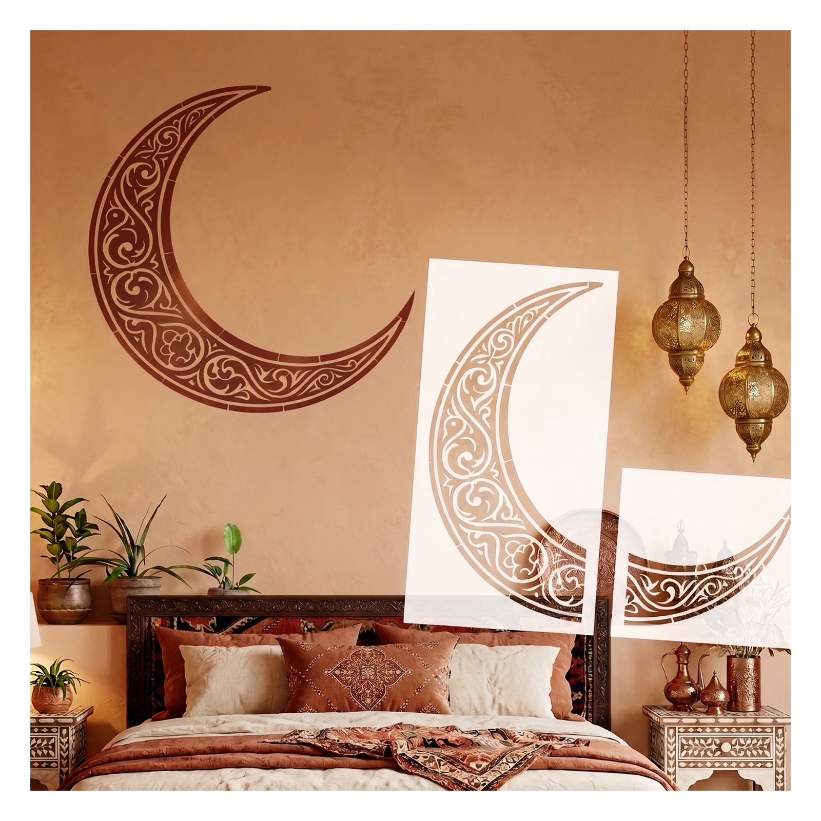 large-crescent-moon-stencils-for-walls-mandala-stencil-for-painting-reusable-template-custom-plaster-home-decor