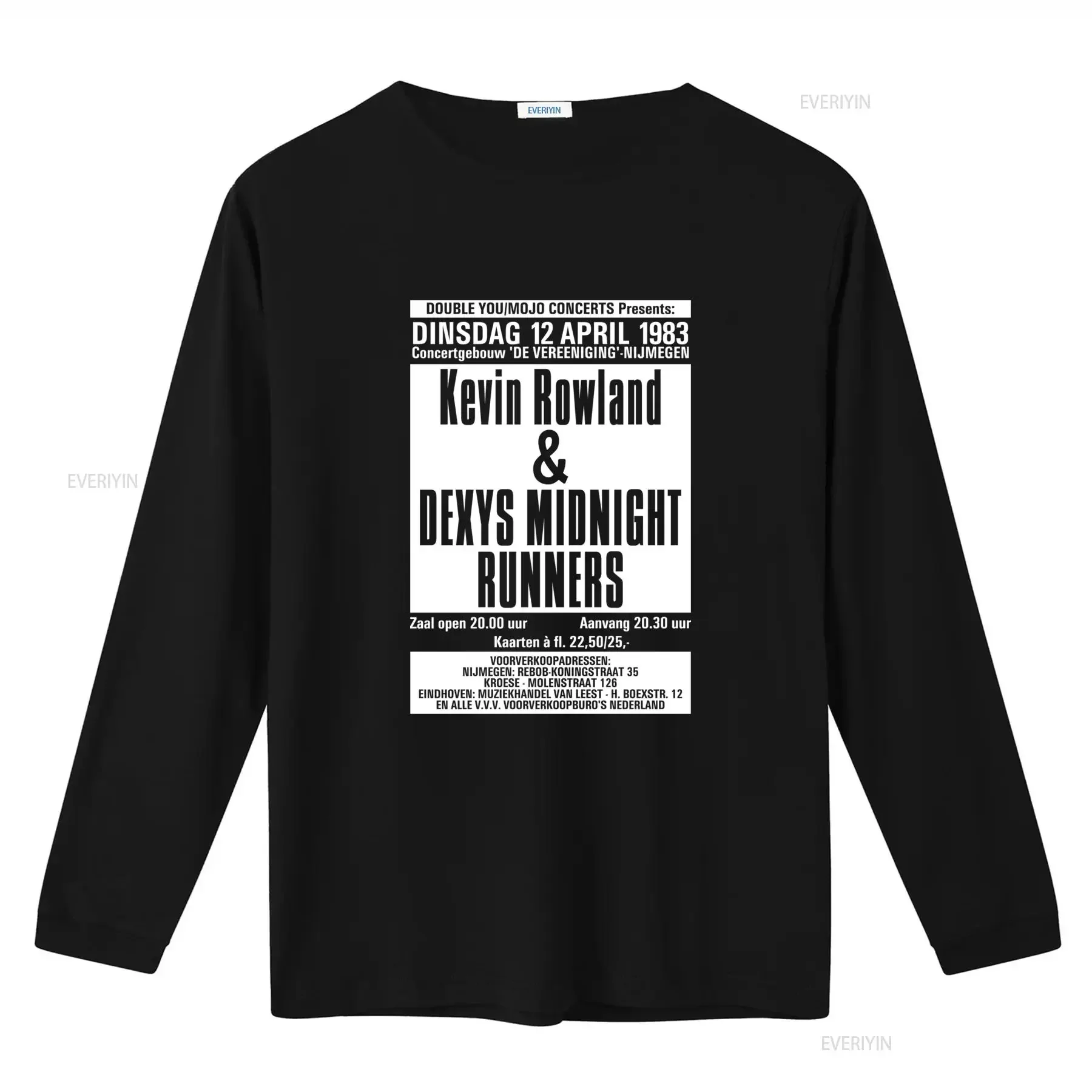 Mens Dexys Midnight Runners Dinsdag Gig Poster T Shirt Retro Concert Design vintage Washed Top For Everyday Wear streetwear