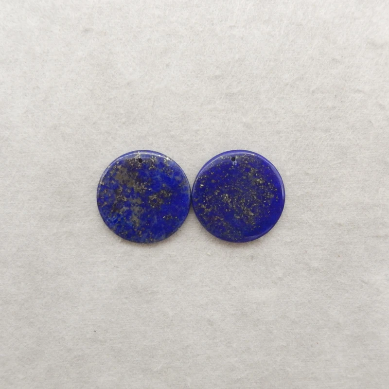 

Круглые серьги из натурального камня лазурита, бусины 25x3 мм, 8,6 г, модные аксессуары для изготовления ювелирных изделий своими руками