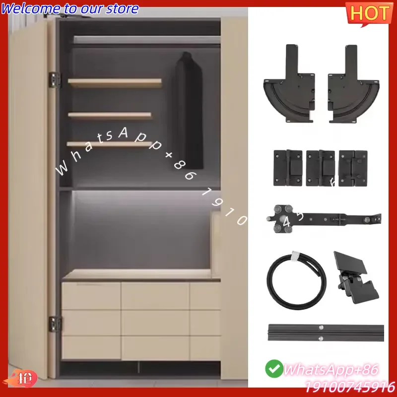 2026Hot Factory Offered Hardware Metal Mute Cupboard System Rail Overhange Bedroom Furniture for Sliding Wardrobe Door