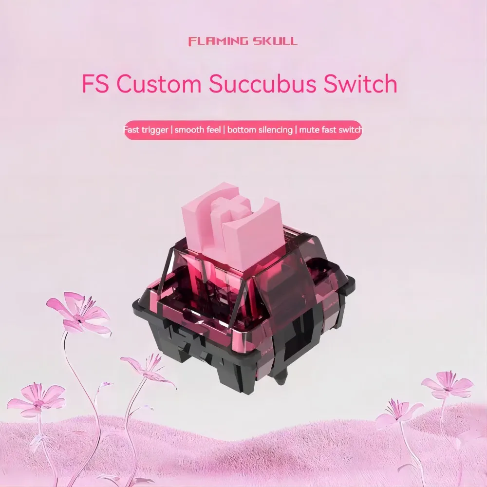 FS Succubus Switch Mechanical Keyboard Pre Lubed Linear 42gf 5Pin Silent Switches RGB Transparent Custom DIY For Smooth Esports