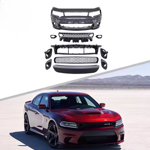 Hellcat Style Front Bumper Front Lip Without Lamp Hole Car Bumper For Dodge Charger 2019-2022
