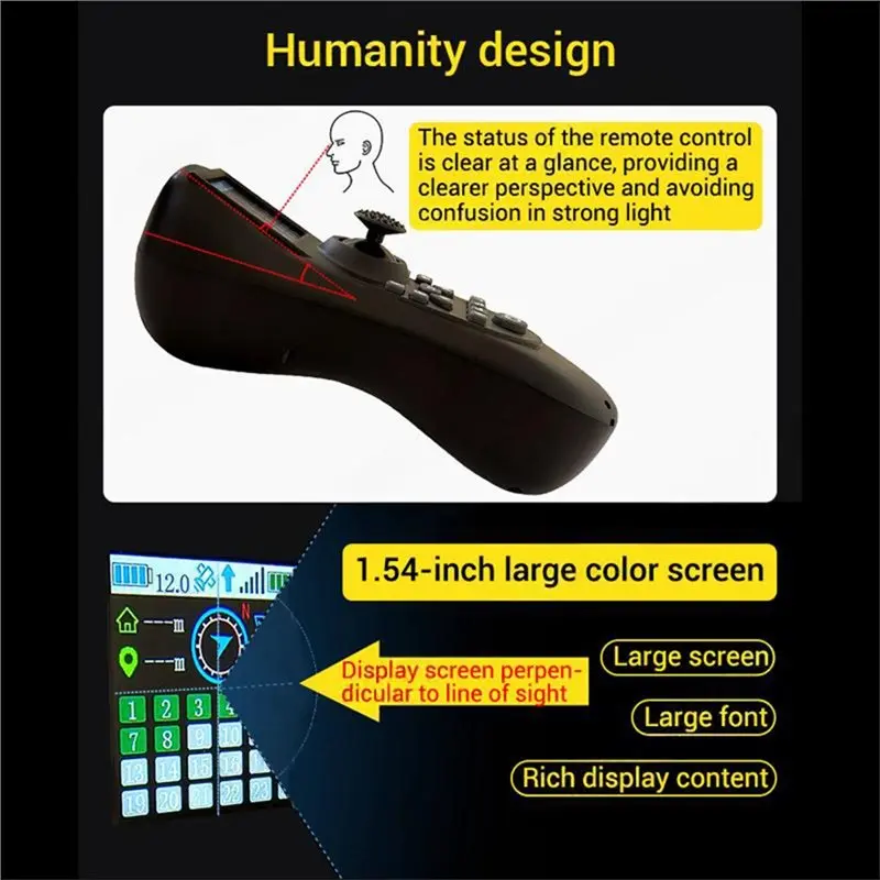 RXG7-TXG4 Remote Controller Receiver Board With GPS Module Color Screen Display 6-15VDC For RC Trawler Bait Boat Refit