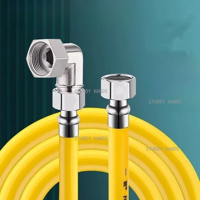 1pc 0.3-1.5m Washing Machine Inlet Pipe Universal 4-point Threaded Joint Hose Toilet Faucet Outlet Pipe Hardware Accessories